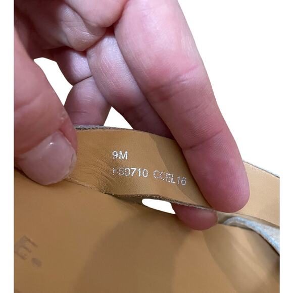 Kork-Ease Devoe Leather Strappy Slide Sandals Light Gold Metallic Women's 9 - Picture 6 of 8